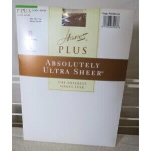 Hanes Plus Absolutely Ultra Sheer Control Top Barely There Support Size Two Plus